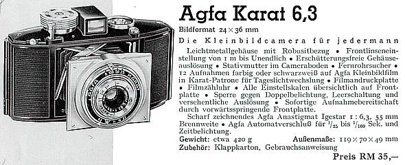 Agfa Karat 6.3 (1939)