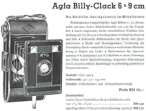 Agfa Billy Clack 6x4.5