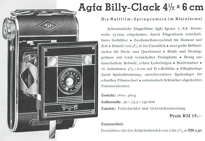 Agfa Billy Clack 6x4.5