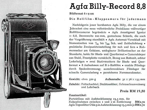 Agfa Billy Record 8.8
