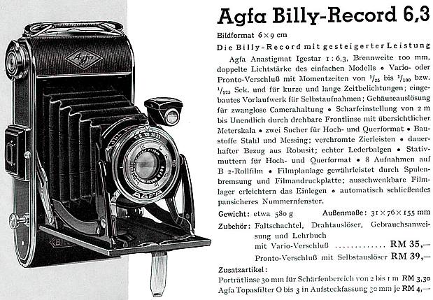 Agfa Billy Record 6.3