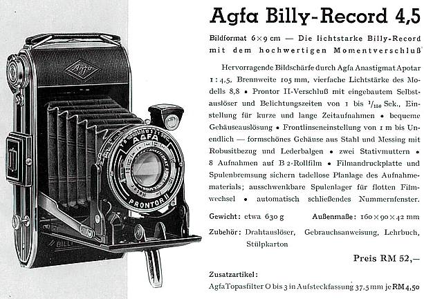 Agfa Billy Record 4.5