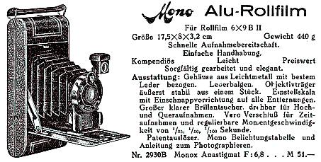 Mono Alu-Rollfilm
