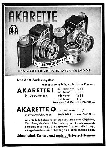 Apparate & Kamerabau Akarette I