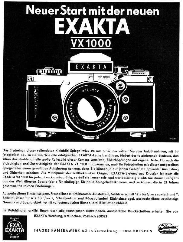 Ihagee Exakta VX 1000