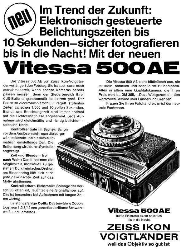 Voigtländer Vitessa 500 AE electronic