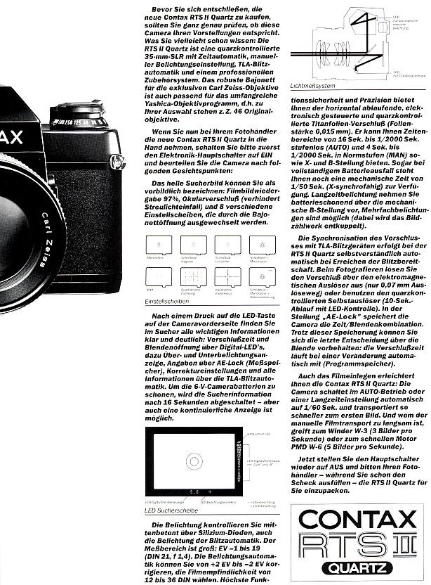 Contax RTS II Quartz
