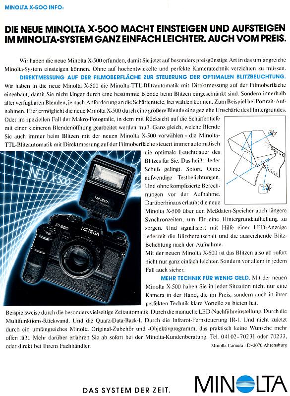 Minolta X-500