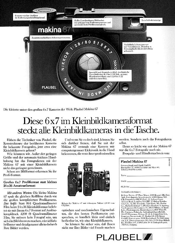 Plaubel Makina 67