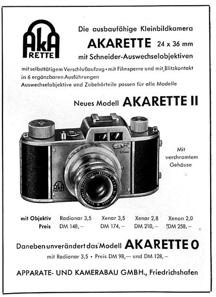 Apparate & Kamerabau Akarette II