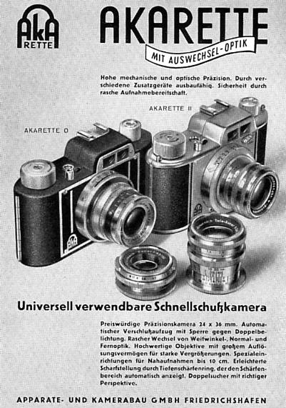 Apparate & Kamerabau Akarette I