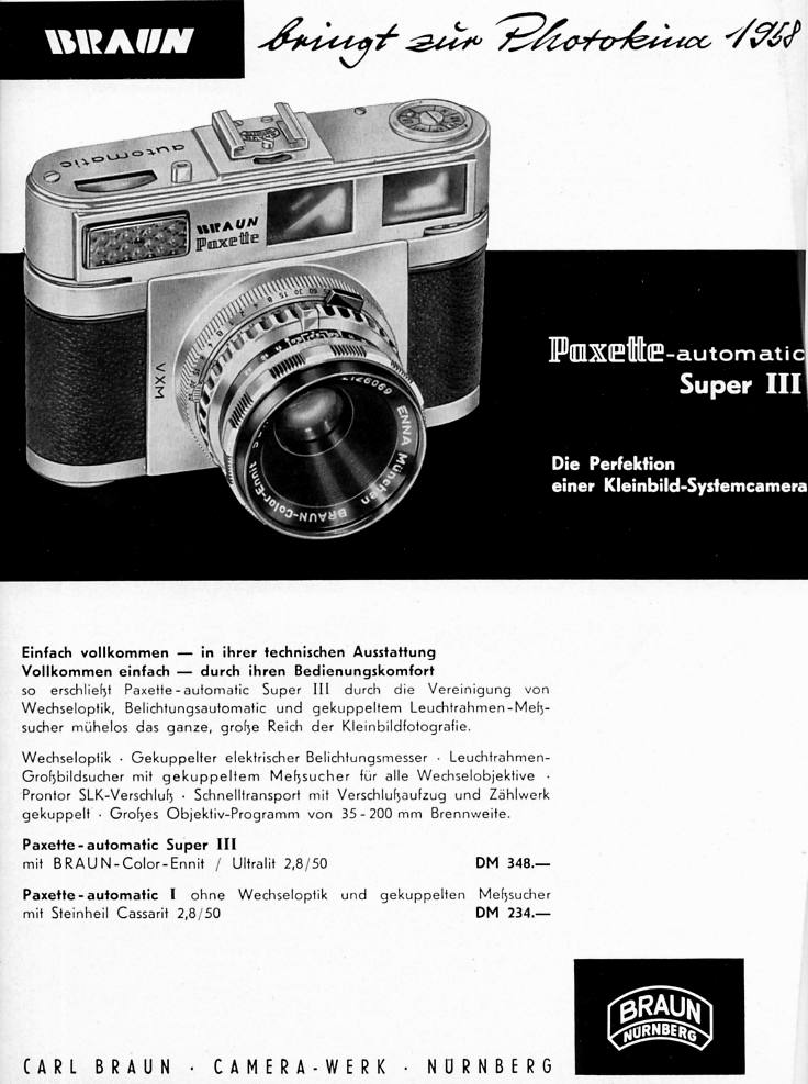 Braun Paxette Automatic Super III