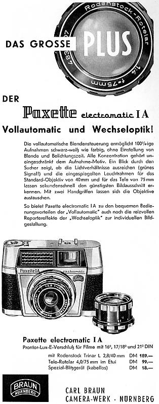 Braun Paxette Electromatic Ia