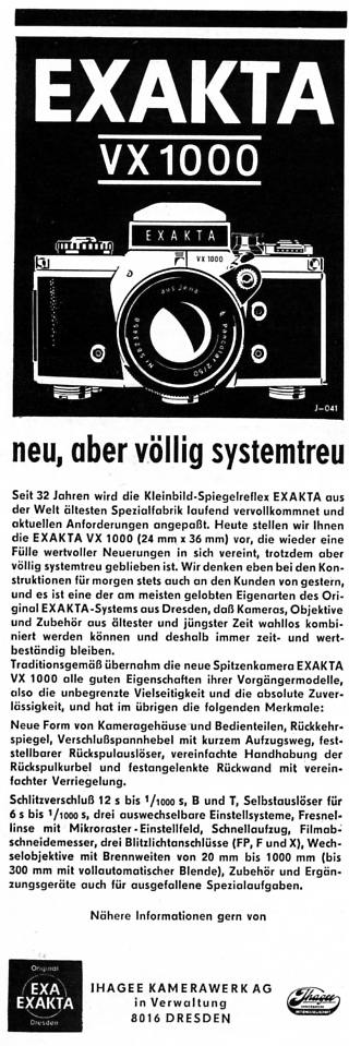 Ihagee Exakta VX 1000