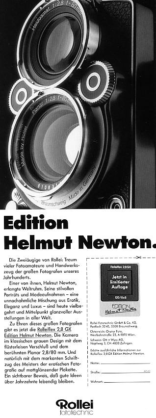 Rollei Rolleiflex 2.8GX Helmut Newton