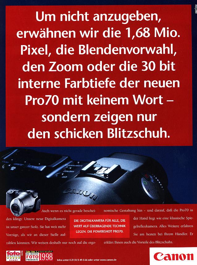 Canon Digital PowerShot Pro70