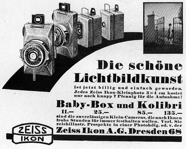 Zeiss Ikon Baby-Box (54/18) - 1930 fokussierend