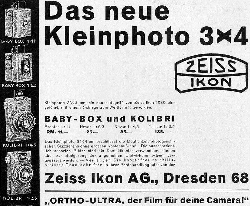 Zeiss Ikon Baby-Box (54/18) - 1930 fokussierend