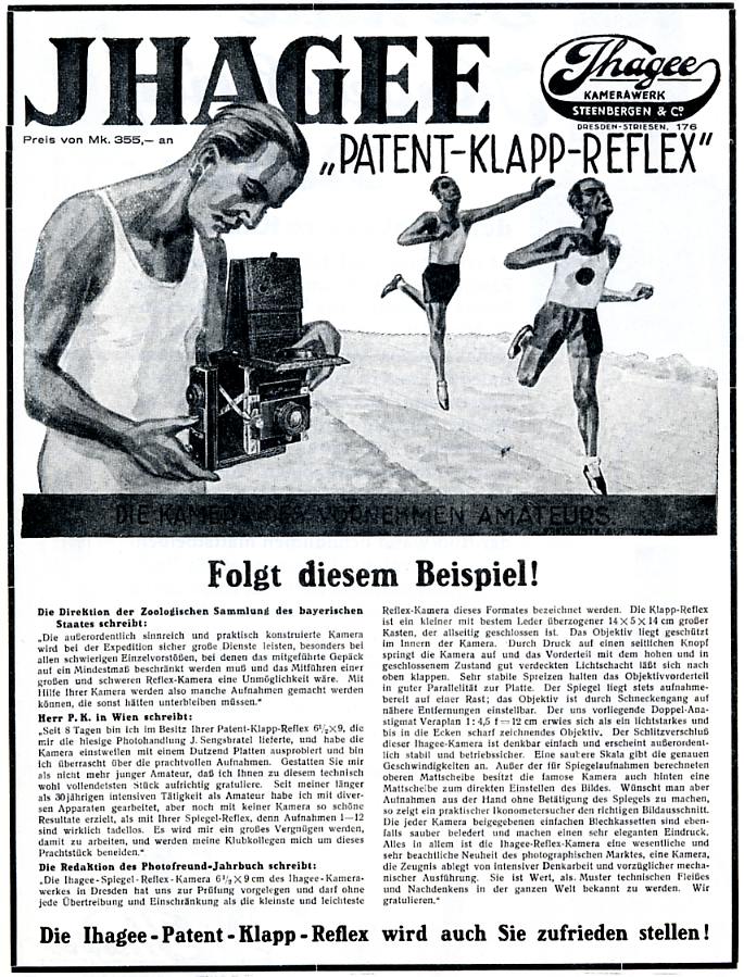 Ihagee Patent Klapp-Reflex 1130