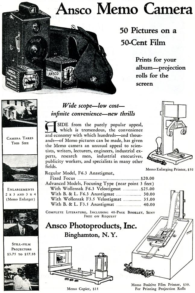 Ansco Memo 1927