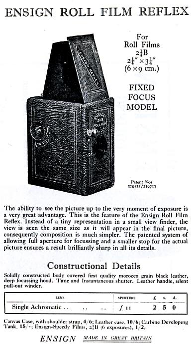 Ensign Roll Film Reflex