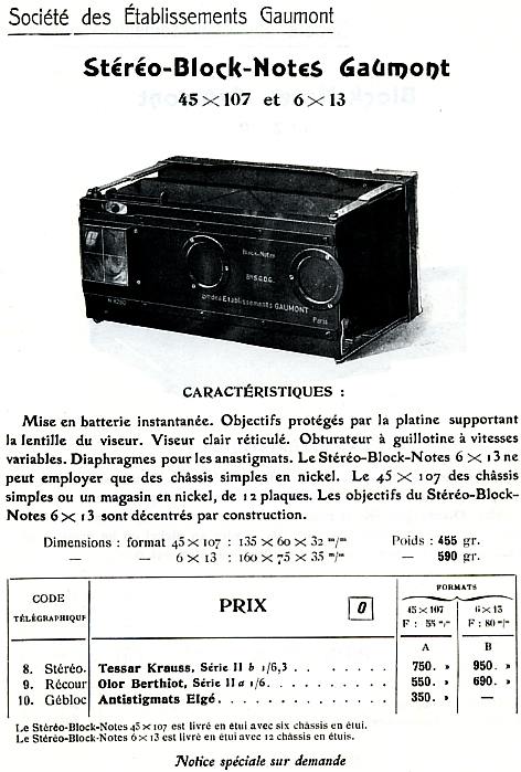 Gaumont Block Notes Stereo