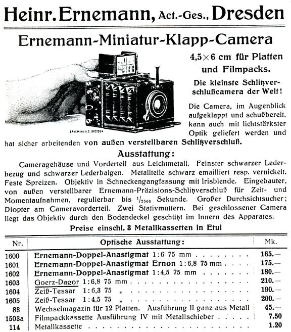 Ernemann Miniatur-Klapp