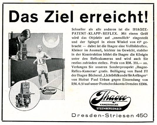 Ihagee Patent Klapp-Reflex 1130